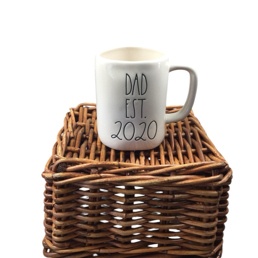 Rae Dunn 'Dad est‎ 2020' White Ceramic D\ Mug